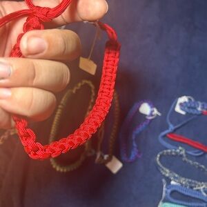 Red Braided dog collar